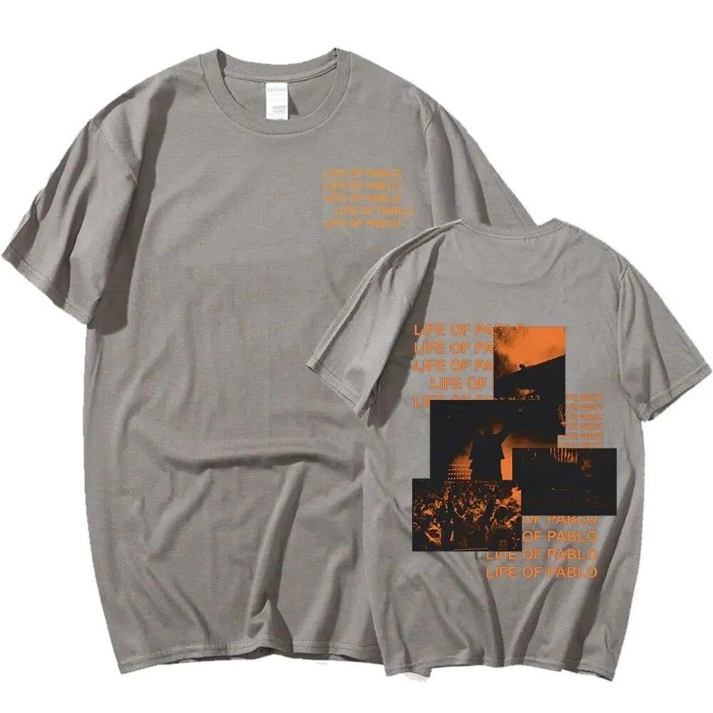2024 Rapper Kanye West Graphics Print T-shirt THE LIFE OF PABLO T Shirt Summer Unisex Women Hip Hop Fashion  Short Sleeve Tees