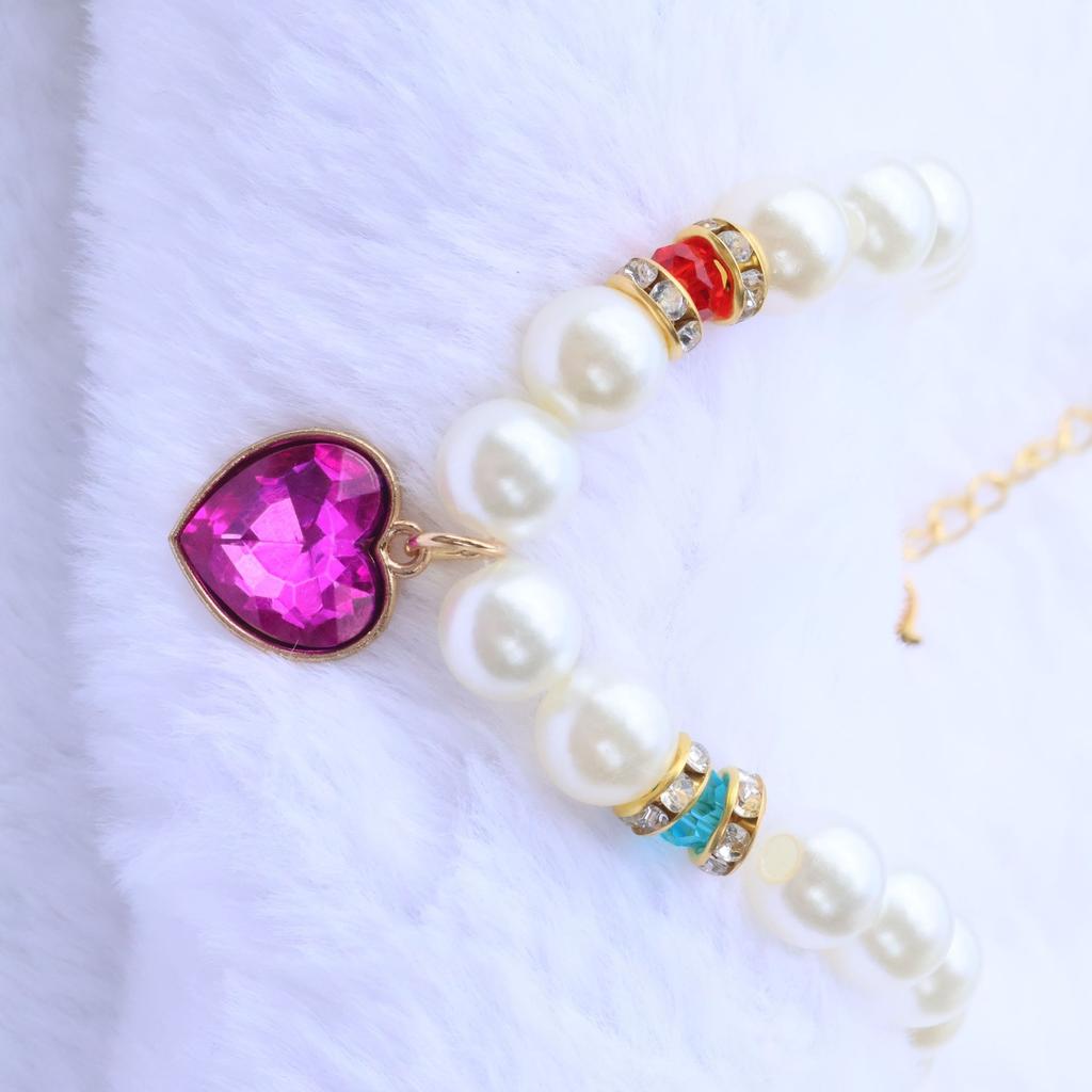 New Hot Selling Pet Pearl Necklace Devon Cat Color Vintage Fashion Pearl Collar Dog Pendant Accessories