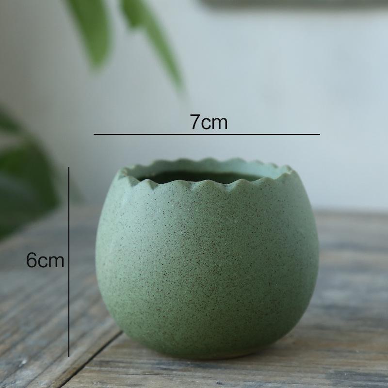 

Dragon Egg-shaped Succulent Plant Thumb Small Flowerpot Simple Office Decoration Ceramic Flowerpot Home Decoration Ornaments