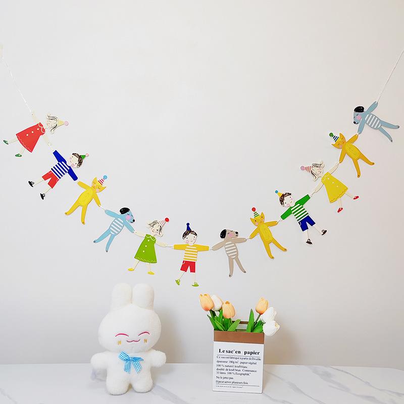 

Красочные флажки «С днем рождения» для фотосессии на первый день рождения ребенка