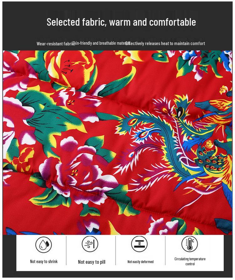 Influencer Winter Style: Peony Floral Thick Cotton Quilt Set & Jacket