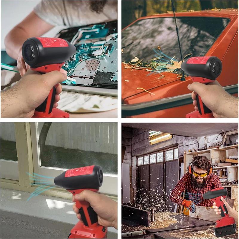 130000RPM Jet Blower Portable Violent Turbo Fan For Milwaukee 18V Lithium Battery 4-Speed Wireless Handheld Turbo Jet Fan