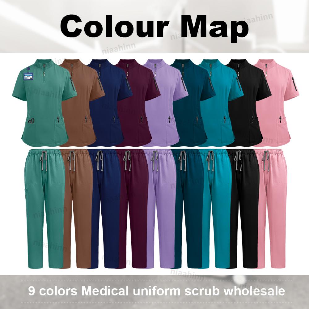 Uniformi chirurgiche Niaahinn, abbigliamento medico per donna, multicolore, per clinica veterinaria, ospedale per animali, clinica dentistica.