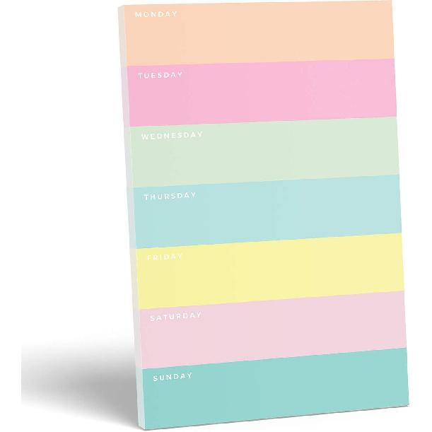 Daily Planner by Sweetzer & Orange - Undated 2025 pad – Colorblock Magnetic To Do List Notepad - Mon to Sun Agenda and Habit Tracker Organizer,