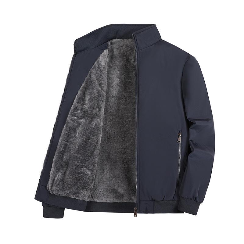 Dad's New Autumn/Winter Cotton Padded Stand-Up Collar Jacket for Middle-Aged & Elderly Men