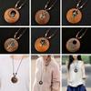 Retro Legno Foglia Gufo Lunga Catena Maglione Etnica Collana Rotonda Donne Ciondolo Orologio Gioielli Femminili Accessori per il Collo Regali Collare