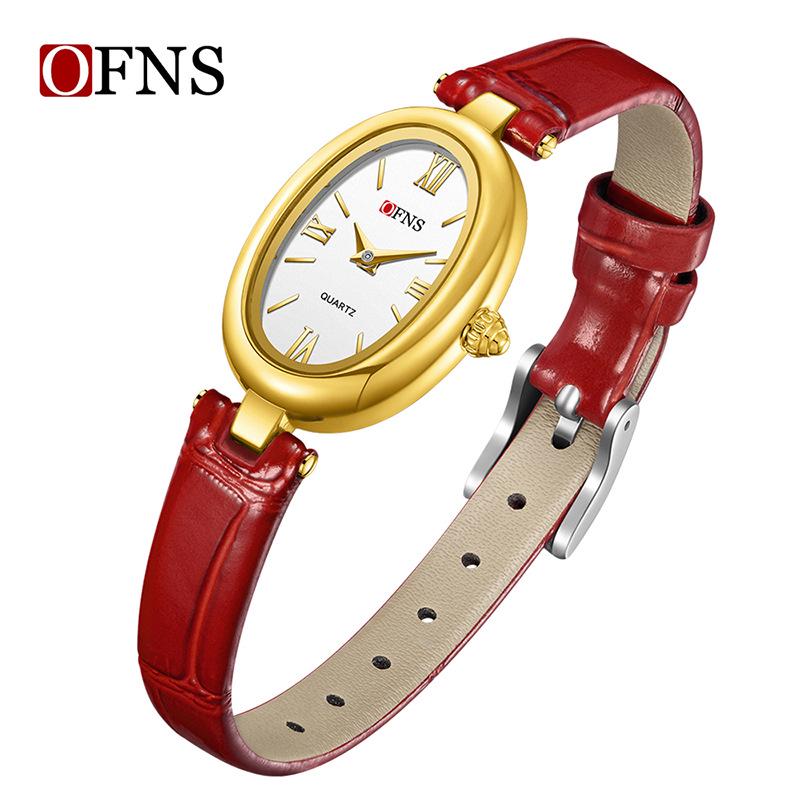 Oufanni Women s Waterproof Quartz Watch with Steel Band & Luxury Leather Strap