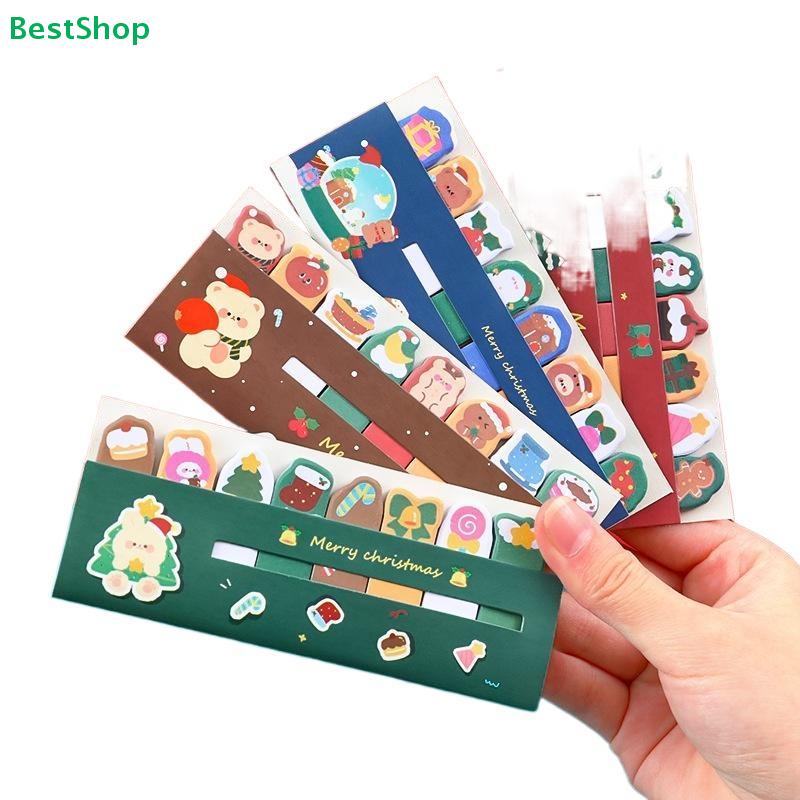 Festive Self-Sticky Notes - Decorative Christmas Tabs for Bookmarks, Planners & Office Organization