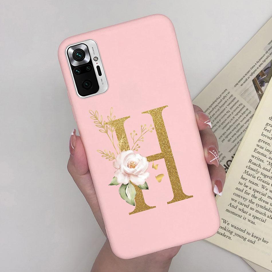 Cute Letters Case For Xiaomi Redmi Note 10 Pro Max 10S 10 S Soft Silicone Back Protective Cover Ultra Thin Slim Phone Case Funda