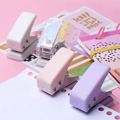 Mini Hole Punch,Portable Round Hole Puncher Paper Cutter,Hole Punching Machine,Kawaii Office School Supplies Stationery Items