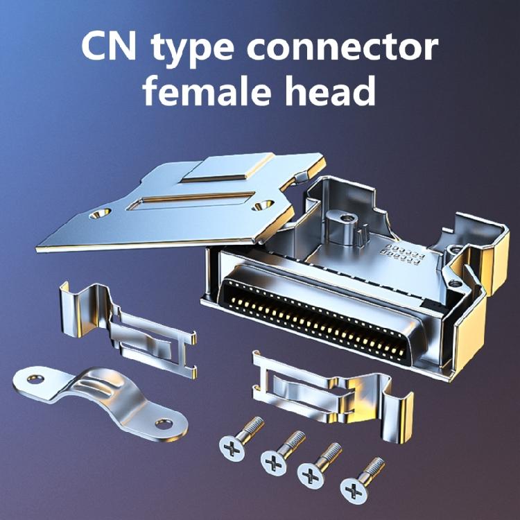 Universal SCSI Solder Female Connectors CN14P to 68P, Sturdy Metal Enclosure Enhances Durability