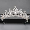 Coroană Culoare Argintie și Tiară Accesorii de Păr Pentru Femei Accesorii Nuntă Coroană Pentru Mireasă Cristal Stras Tiară Diademă