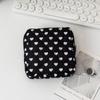 Heart Pattern Travel Makeup Bag With Breathable Cotton For Women And Men