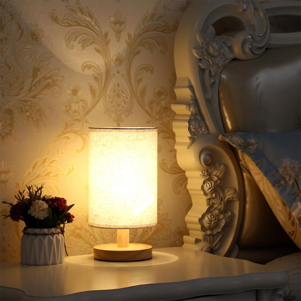 LED Table Lamps Simple Chinese Style Decoration Lamp USB Plug Night Light Fabric Lampshade Bedroom Bedside Lighting Home Decor