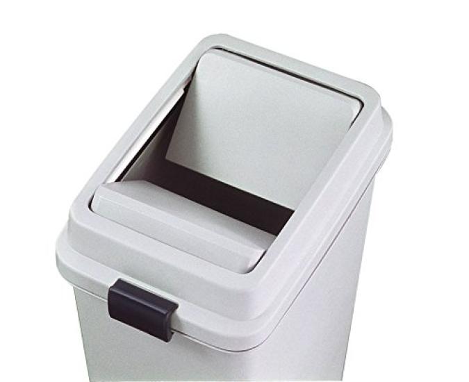 Shinki Gosei Tombo Fab Push Trash Can 35 Liter Lid Push Type Gray Width 37 x Depth 25 x Height 7cm Made in Japan
