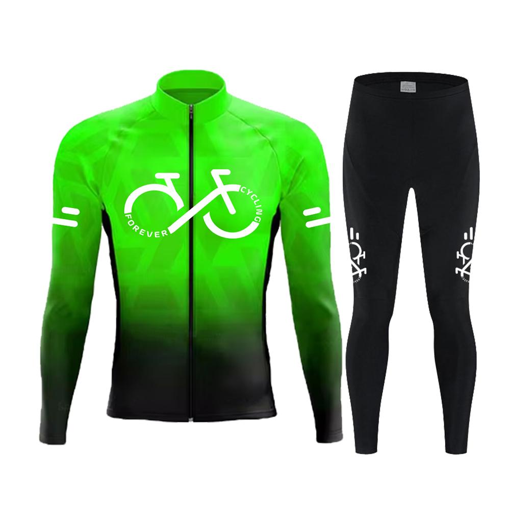 Long Sleeve Gradient MTB Bike Cycling Clothing Breathable Ropa Ciclismo Men's Road Bicycle Sportswear 2026 Autumn Breathable Cycling Suit
