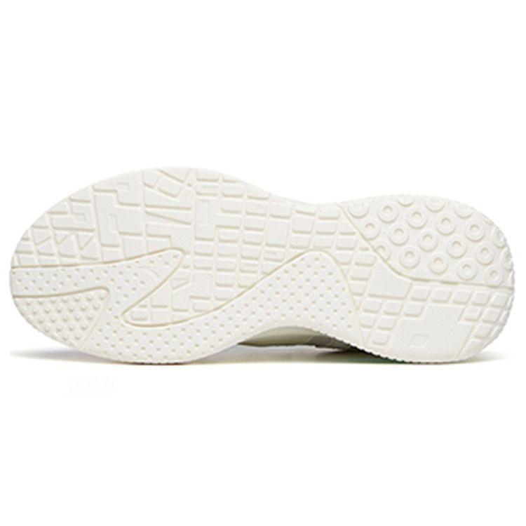 Anta Fabric Synthetic Leather Jelly Gel Trendy Wear Resistant Lightweight Low Top Casual Shoes Women Casual Shoes White Gray Green 122138812-5