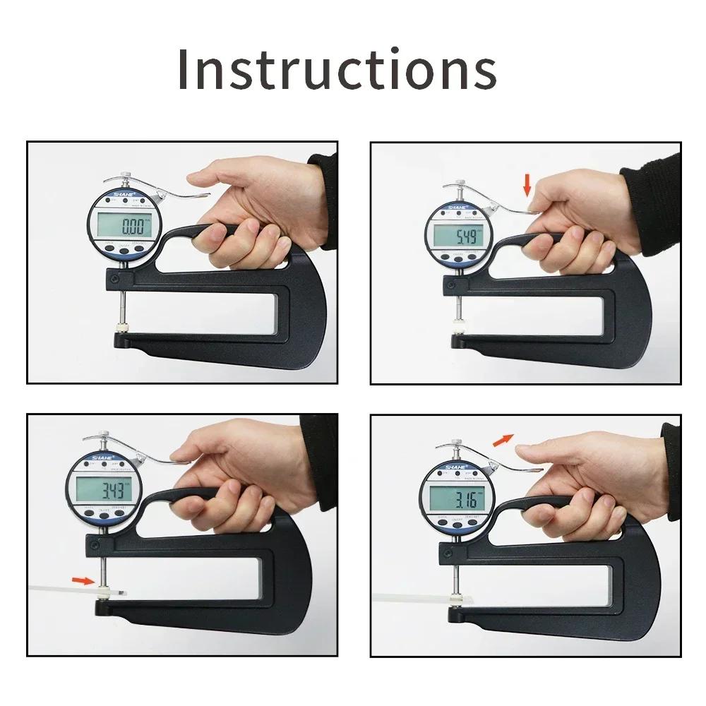 25mm 0.01mm Electronic Leather Thickness Measurement Tool Thickness Meter Paper Thickness Gauge