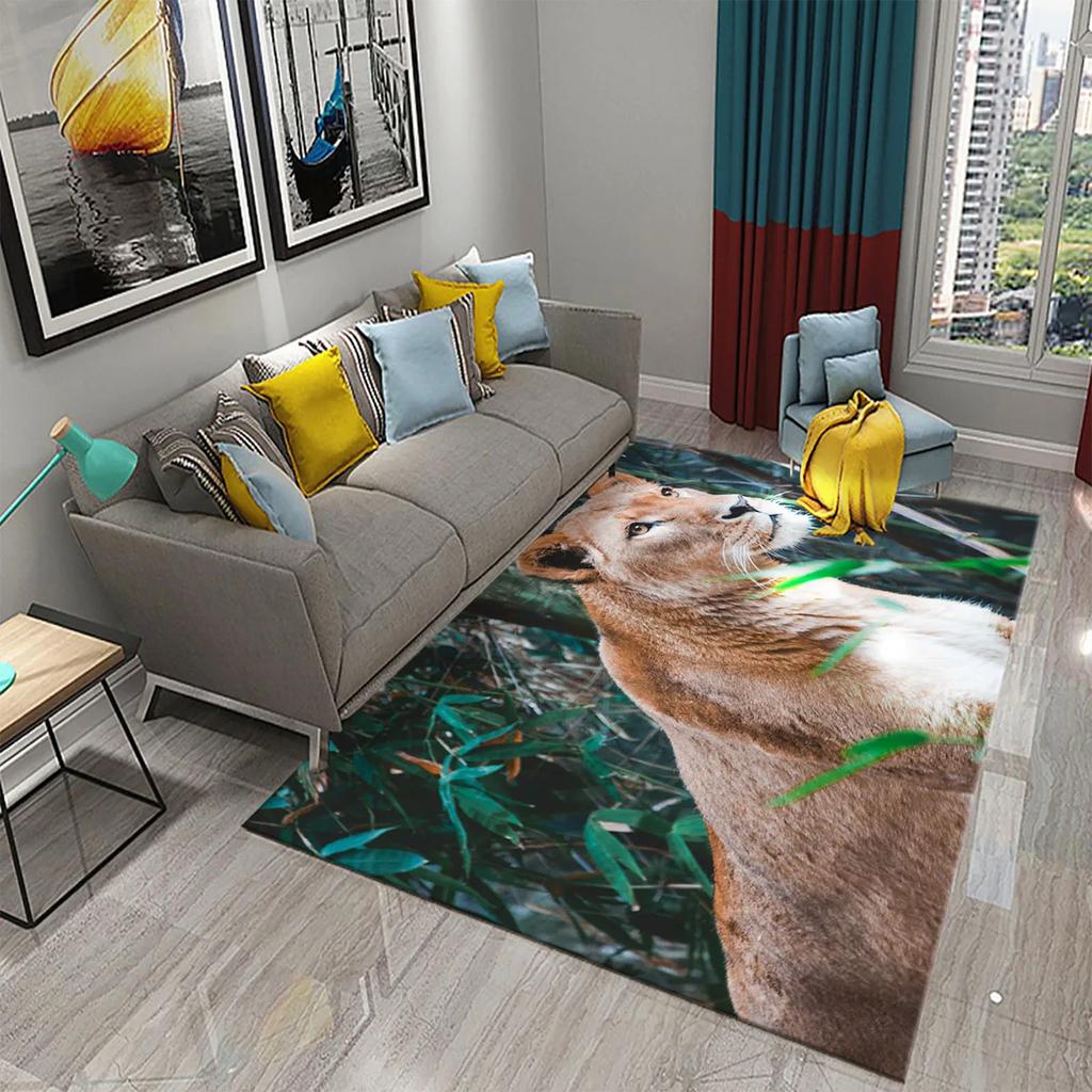 3D Lovely Forest Wildlife Carpet for Kitchen Floor Mat Bedroom Living Room Long Bedside Area Rug Hallway Carpet Entrance Doormat