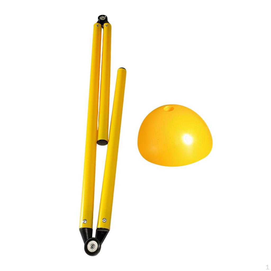 Football Agility Training Poles Foldable Barrier Marking Pole Obstacle Soccer Set for