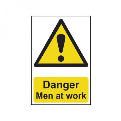Scan Danger Men At Work - Pvc Sign 400 X 600mm