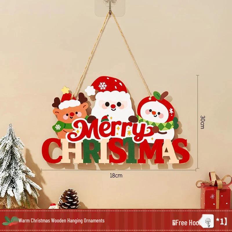 Santa Claus Christmas Door and Tree Hanging Ornaments for Holiday Decor