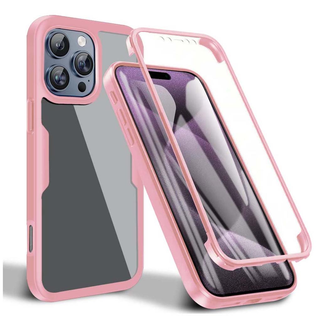 360 Degree Fully Wrapped Anti Shock Anti Fall Phone Case for iPhone 16 15 14 Pro Max Plus 16E