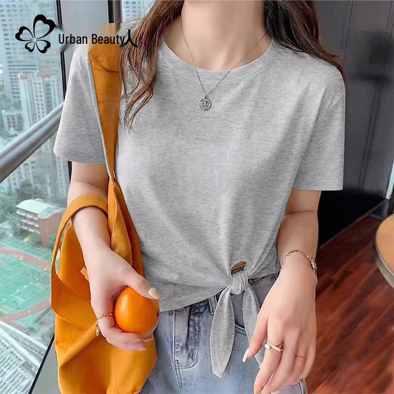 

Women s Irregular Hem Short Sleeve T-shirt L