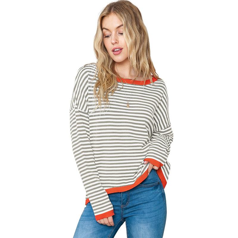 Spring New Pure Cotton Knitted Sweater for Women