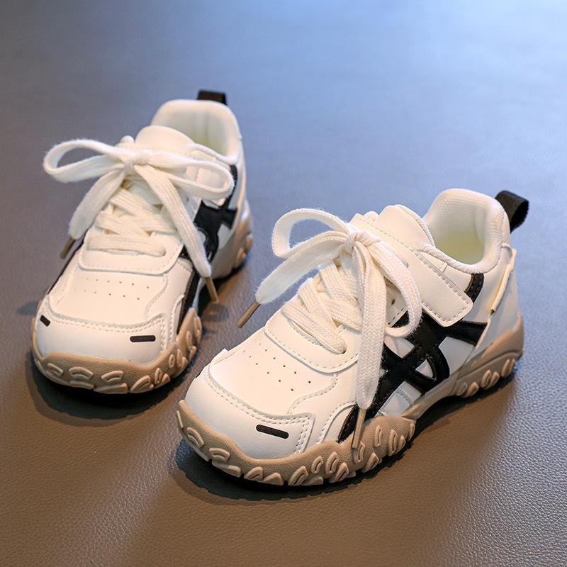 Kids Autumn Winter Soft Sole Sneakers Girls Dad Shoes Boys Retro Running Shoes For Middle And Big Children Casual Sport Footwear