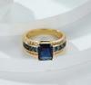 WISH Crystal Blue Retro Fashion Ring for Women