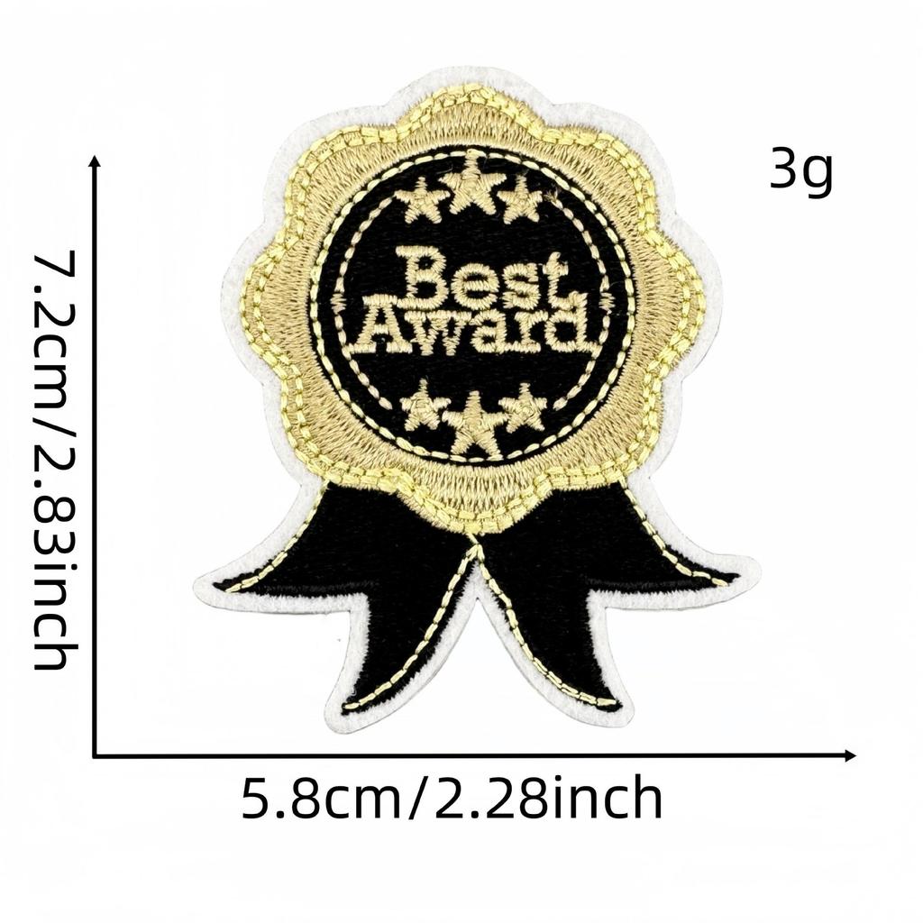 2025 Black Gold Graduation Embroidery Patch - Versatile Style Iron-on Flower