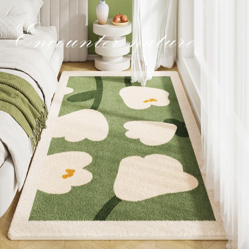 Imitation Cashmere Fresh Household Absorbent Anti-Slip Bedroom Bed Blanket Living Room Rug Fully Carpeted Home Decoration