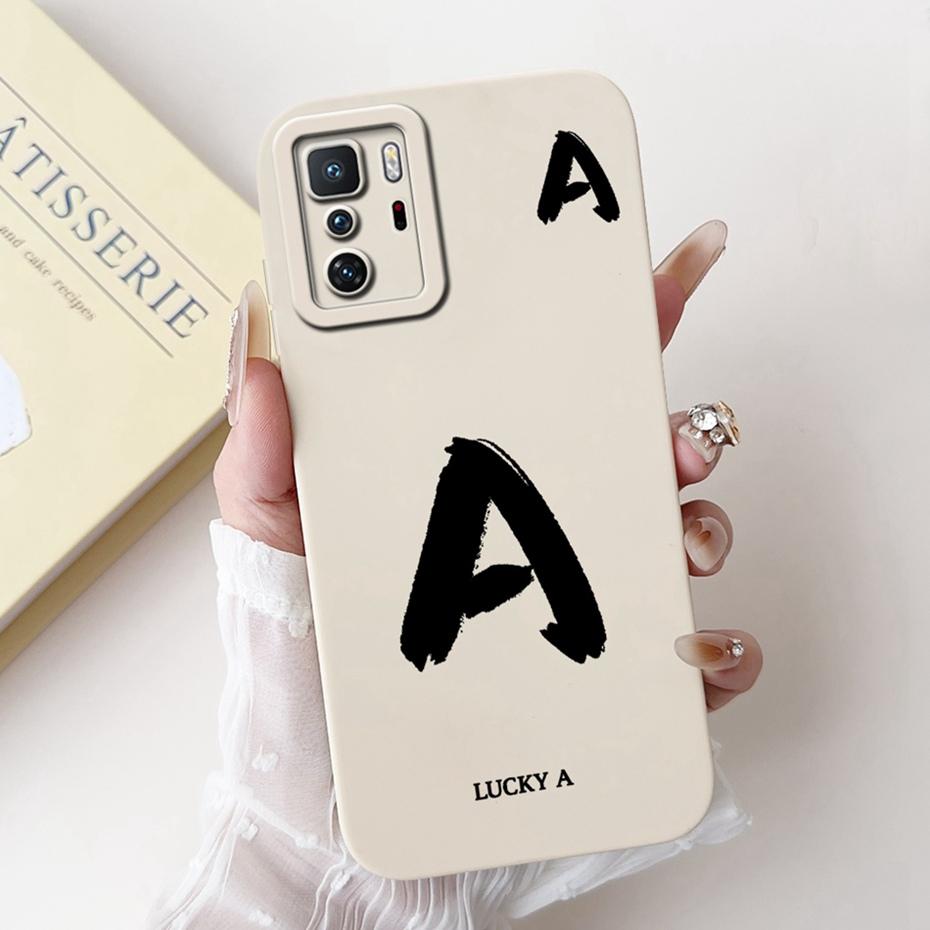 New Fashion Letter Phone Case For Xiaomi Redmi Note 10 Pro 5G Soft Silicone Shockproof Cover For Redmi Note10 5G 10T Bumper