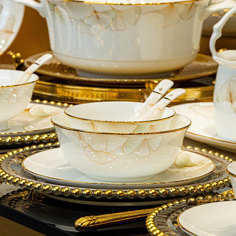 Ru Han Light Luxury Bone China Dinnerware Set