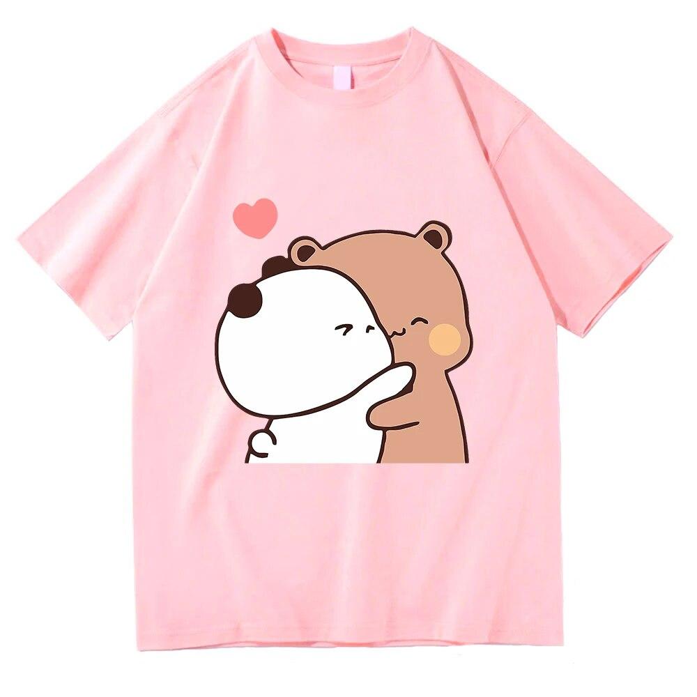 Bubu och Dudu T-shirt Mode Unisex Harajuku Estetisk Grafisk Rolig Kawaii T-shirt Unisex tecknad Korea högkvalitativ bomullströja Unisex
