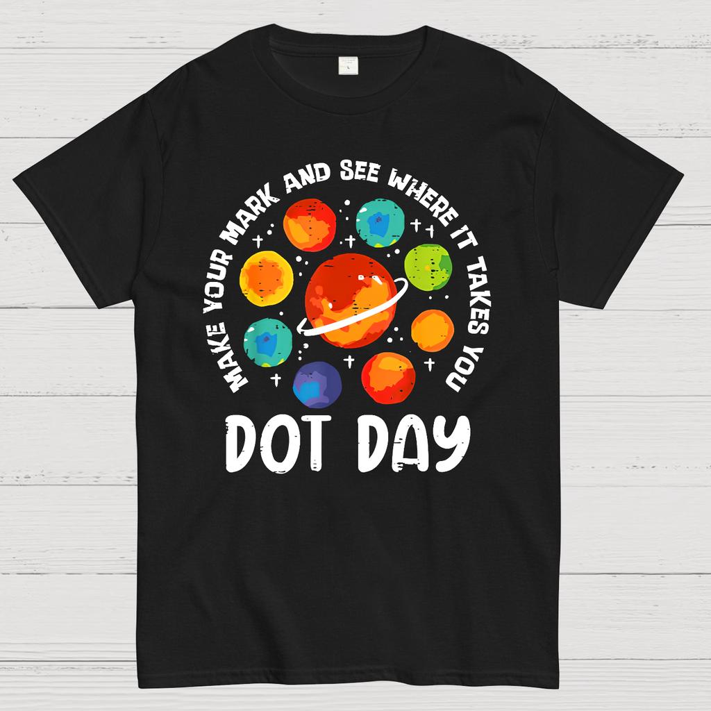 Happy International Dot Day Cotton Summer Casual Cool Loose T-Shirt