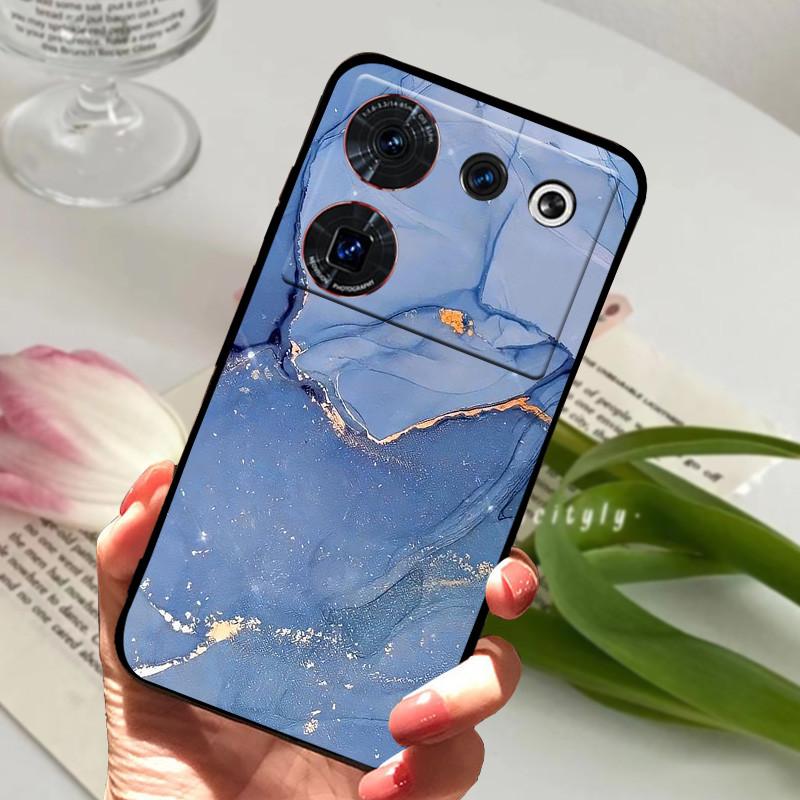 Case For ZTE Nubia Z50 Ultra Case Soft Print Silicone TPU Black Bumper Cover For ZTE Nubia Z60 Ultra Phone Back Coque z50Ultra