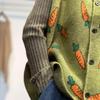 Gilet Autunnale da Donna Senza Maniche con Bottoni e Stampa, Maglioni Girocollo a Maglia, Stile Casual, Maglione Largo