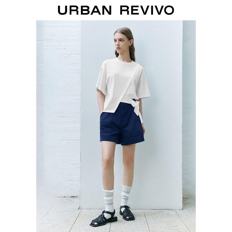 UR Women's Cotton Rolled-Hem Loose Shorts