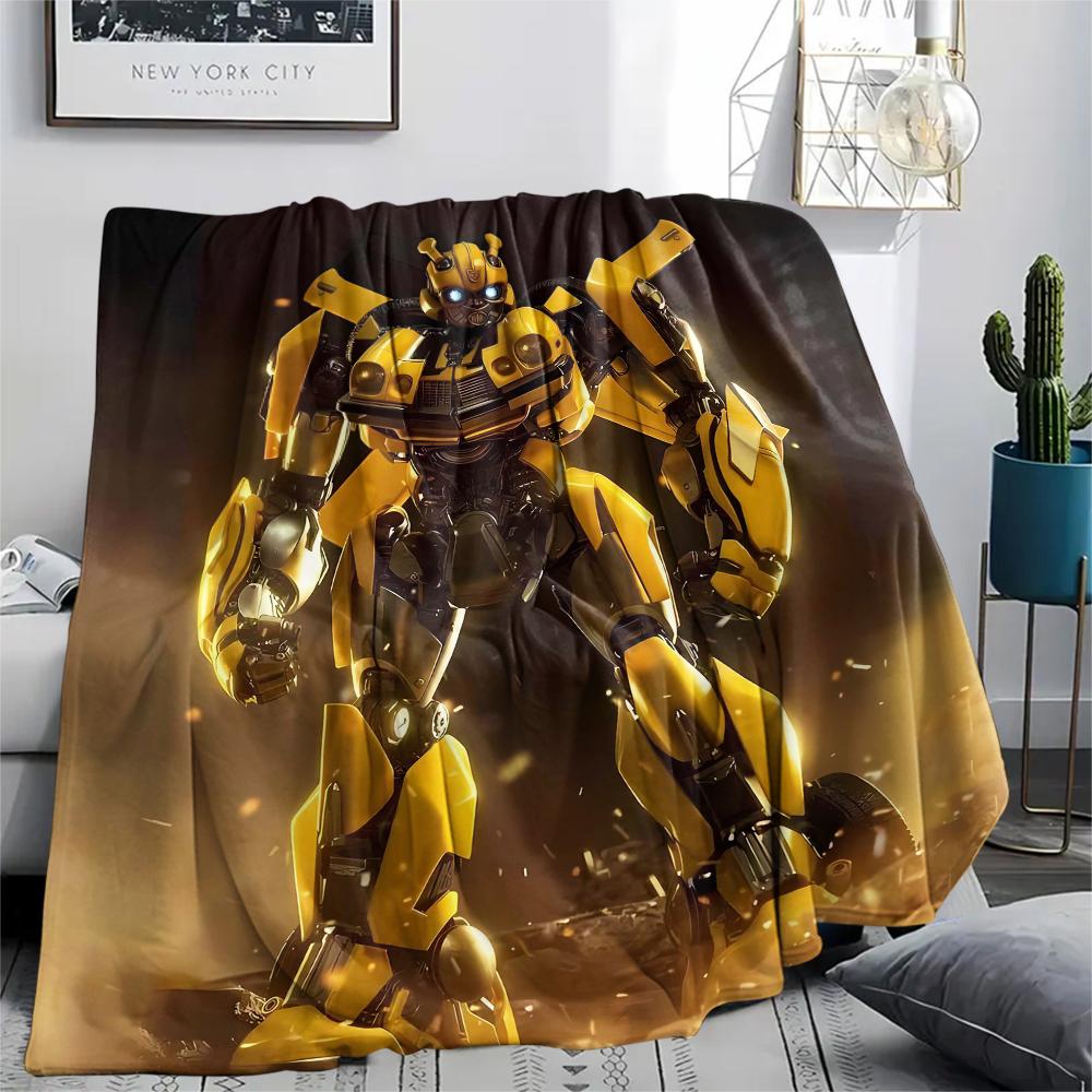 1Pc Transformer Robot Print Flannel Blanket, High Quality Comfortable for All Seasons, Home Decor, Warmth and Comfort, Perfect for Christmas Gifts