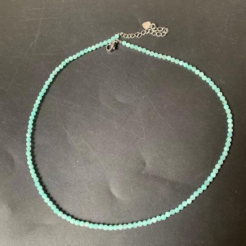 3mm Faceted Natural Stone Necklace with Citrine, Agate, Tourmaline, and Moonstone Beads