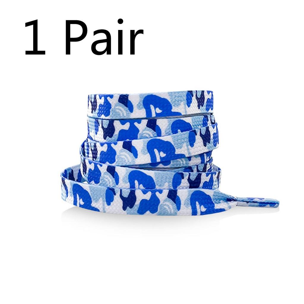 Cloud Camouflage Flat Shoelaces For Sneakers Trend Creative Shoelace Colorful Print Shoe Laces Woman Man Shoestring 120CM