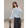 MiXiu Women's Lace Detail Loose Knit Top