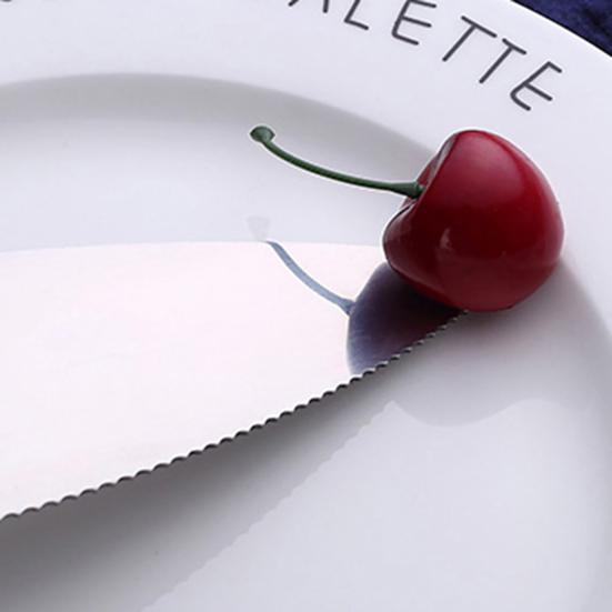 Nerezový servírovací nůž na dort, cukrářský nůž na máslo, kráječ na pizzu a sýr, špachtle pro domácí kuchyň, párty