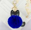 Cute Fur Ball Cat Soft Pompom Animal Tail Hair Ball Car Ladies Car Bag Accessories  Mom Gift Bag Charm