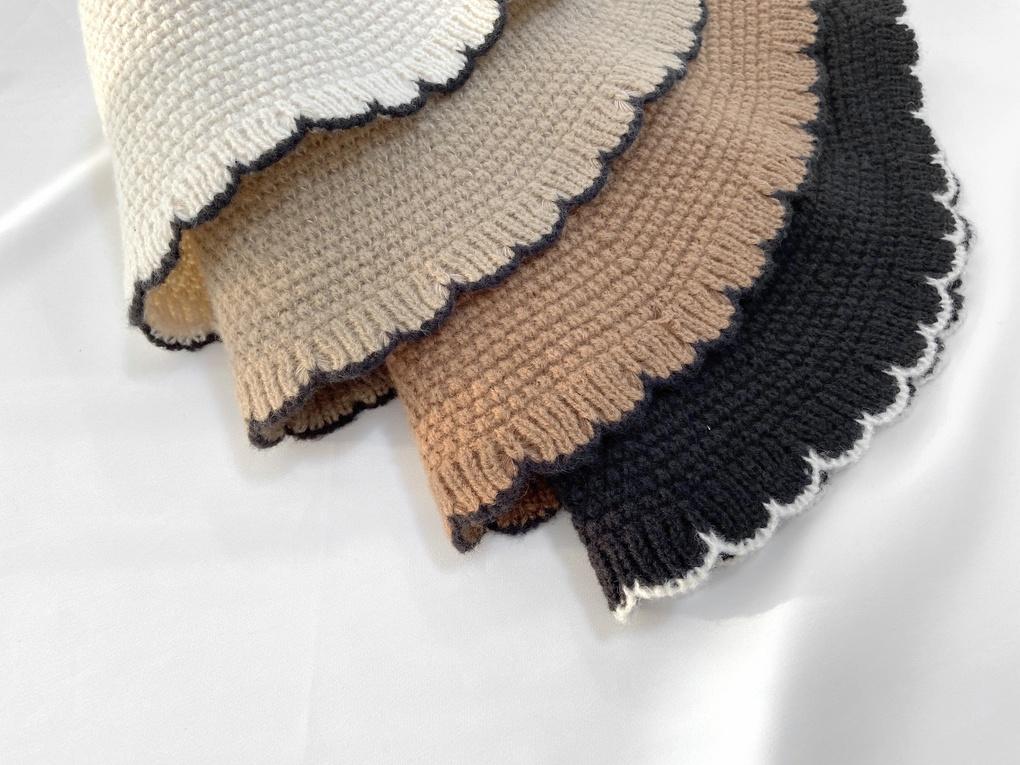 Women's Daily Petal Knit Bucket Hat Basic Hat