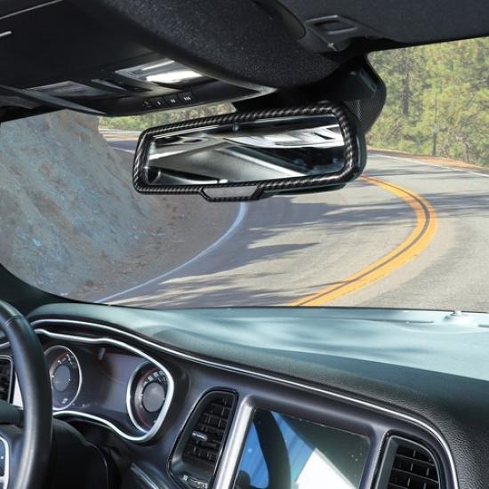 Interior Rearview Mirror Cover Trim Frame For Dodge Charger 10+ Challenger 15+