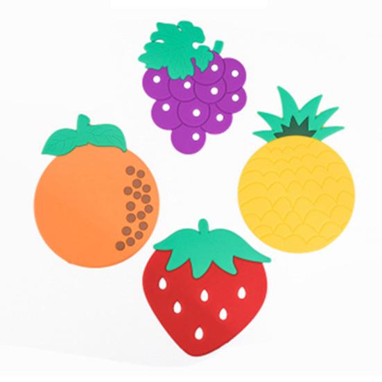Heat Insulation Round Fruit Shape Placemat Table Cup Mat for Home
