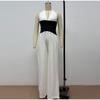 Halter Neck Sleeveless Stitching One-piece Wide-leg Pants Summer Ladies One-piece Casual Fashion Commuter Style